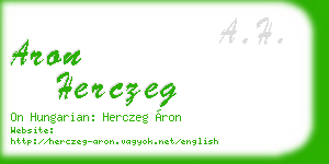 aron herczeg business card